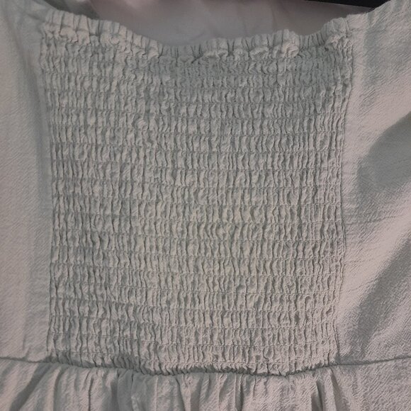 Light Green H&M mini Spring Dress *Reworked sleeveless design with raw cut edges - Picture 8 of 10